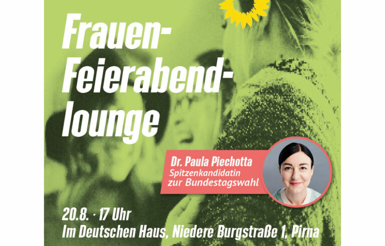 Frauen-Feierabendlounge mit Paula Piechotta am 20.08. in Pirna