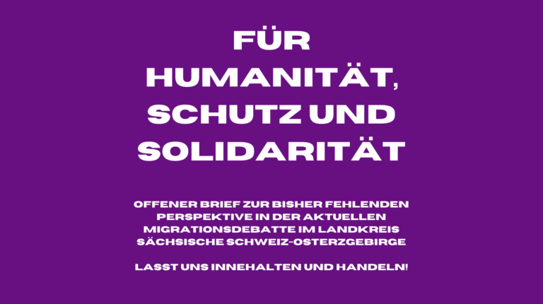 Offener Brief für Humanität, Schutz und Solidarität